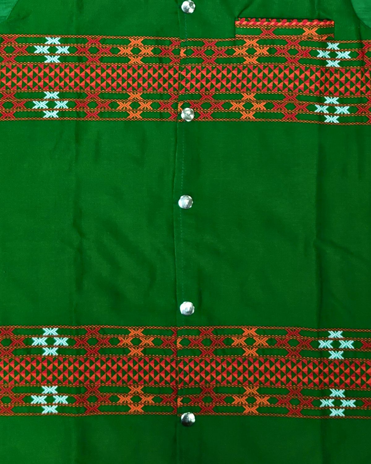 Green Mibu galuk - Mising tribal waist coat