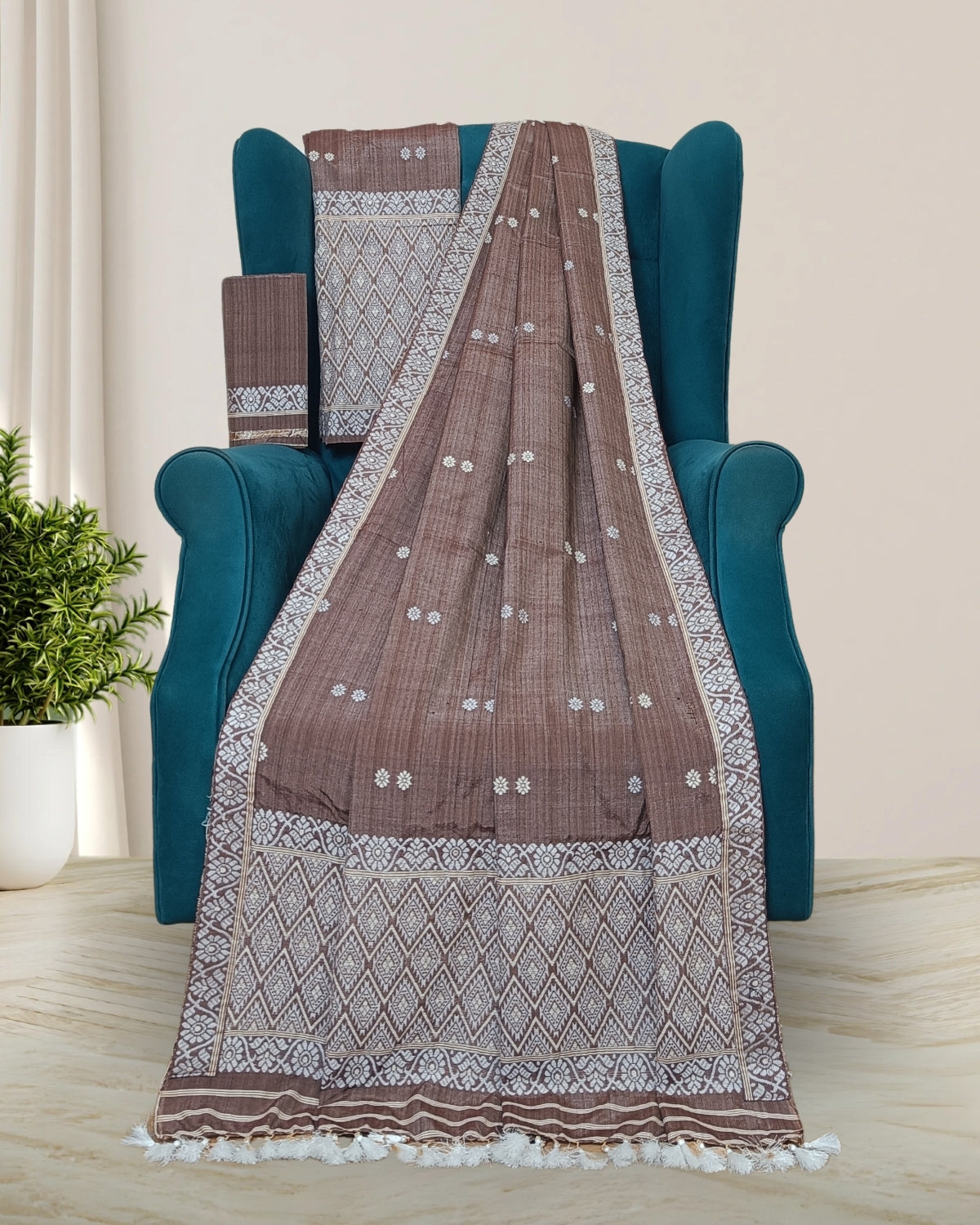 Tussar silk x Padmini cotton mekhela sador