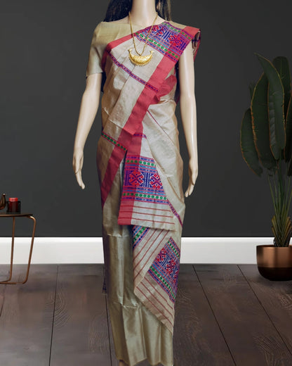 Gero design pure tussar silk single sador