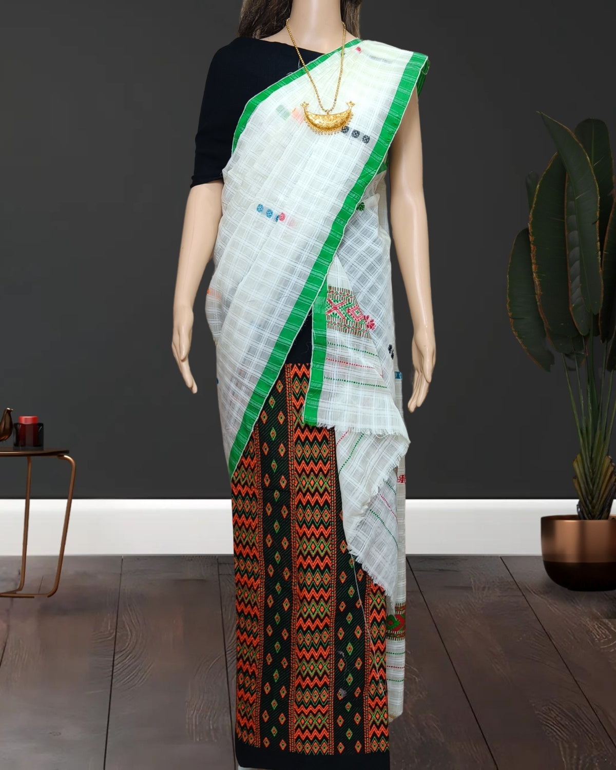 Semi nuni single sador - White