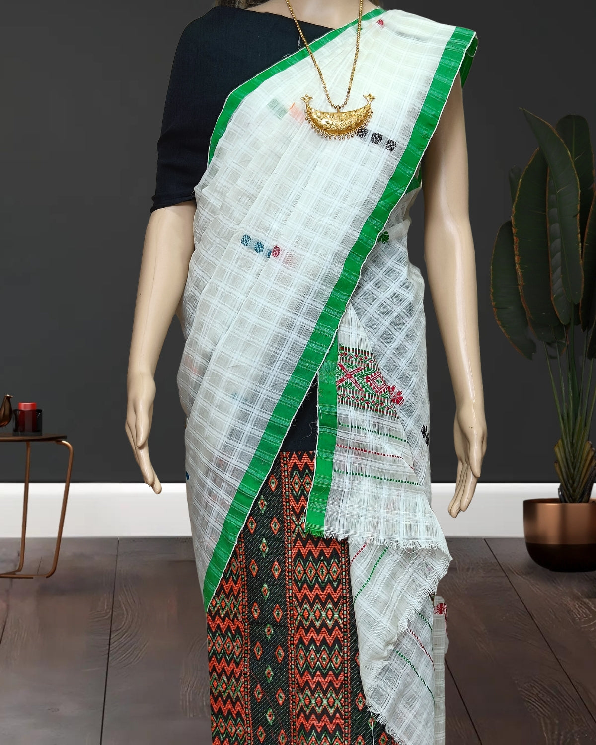 Semi nuni single sador - White