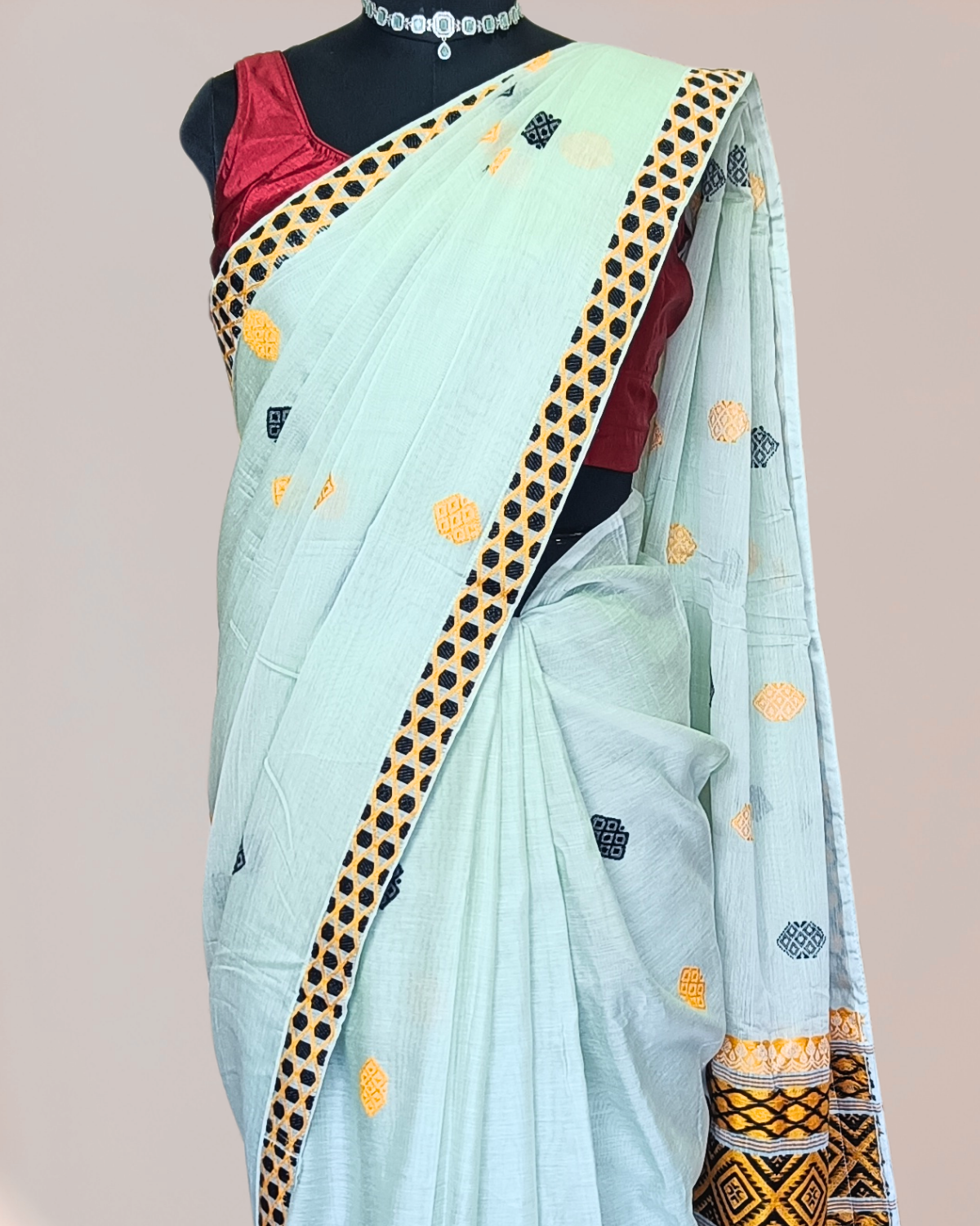 Premium kesapaat cotton saree - Pastel blue