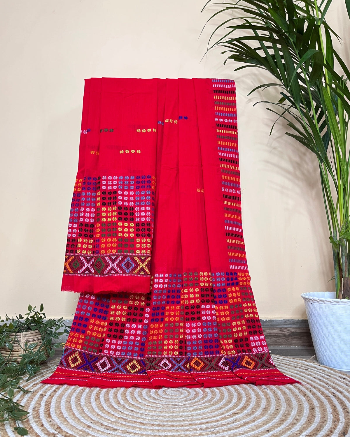 Padmini cotton Mising mekhela sador -Purple