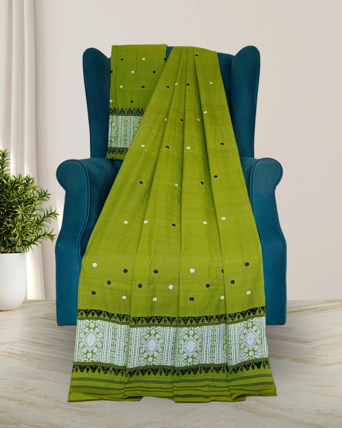 Mercerised cotton mekhela sador