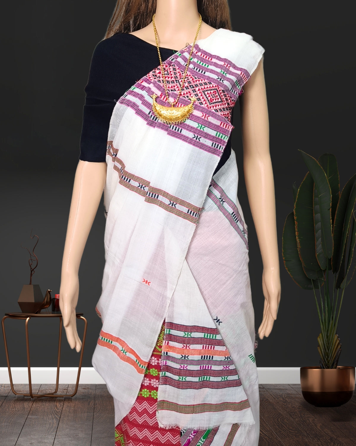 Gero design padmini cotton single chadar - White