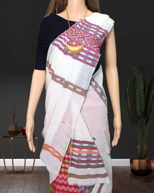 Gero design padmini cotton single chadar - White