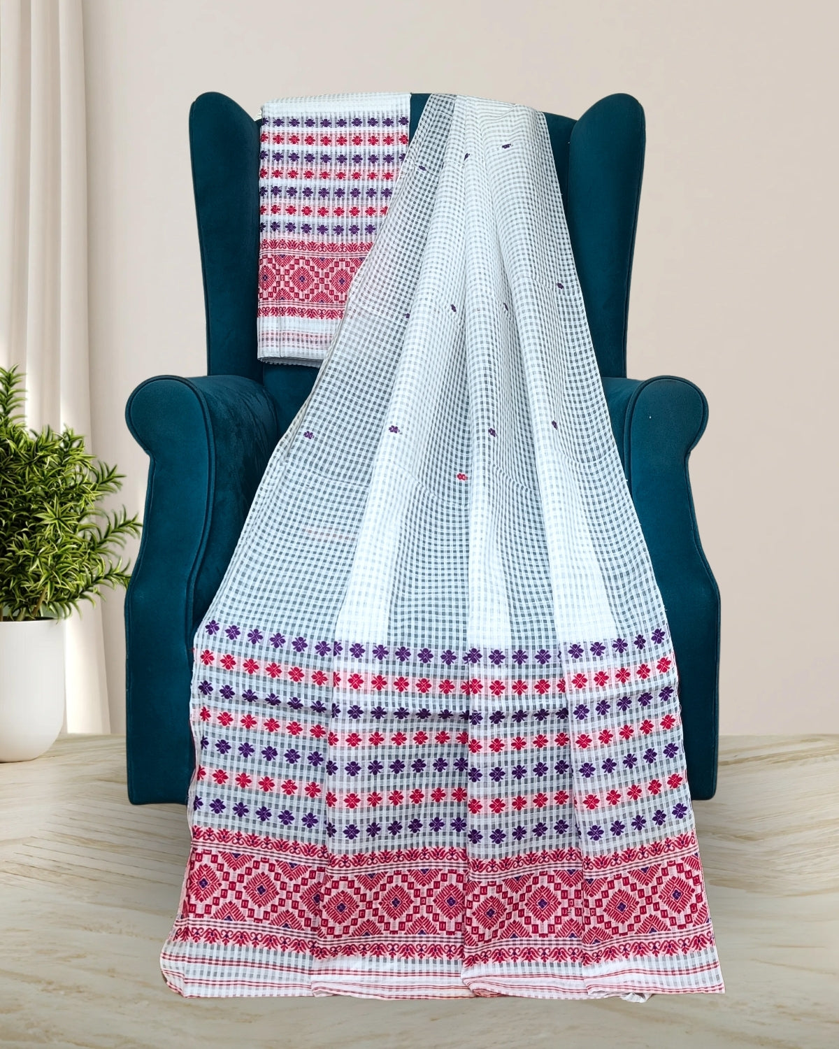 Pure nuni cotton mekhela sador