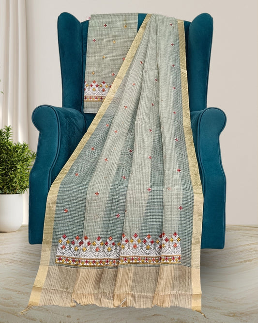 Chanderi cotton mekhela chadar