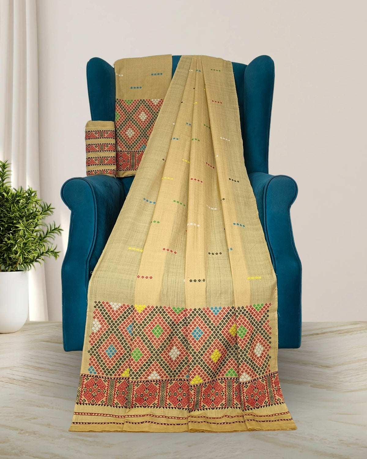 Padmini cotton Mising mekhela sador -Muga
