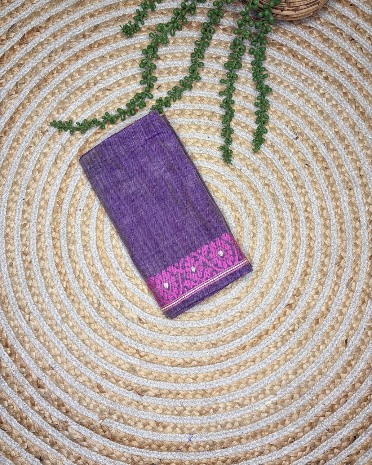 Tussar silk x Padmini cotton mekhela sador- Eri work