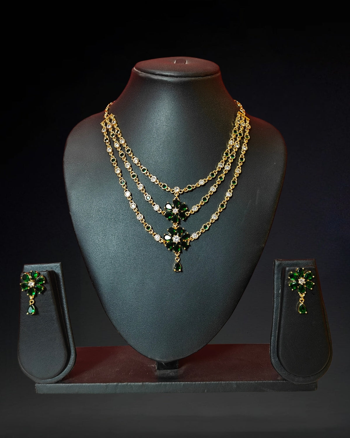 Flower design jewellery set
