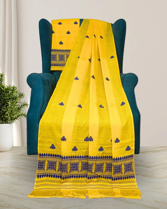 Mercerised cotton mekhela sador