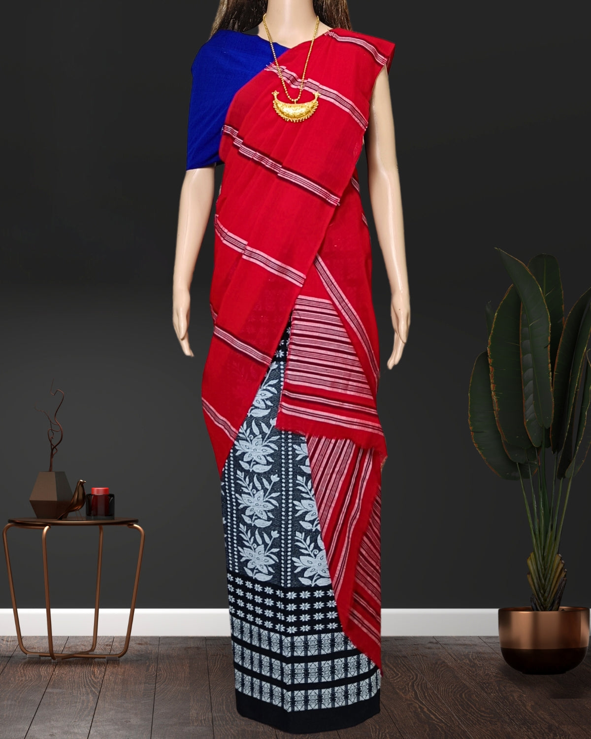 Ribi design padmini cotton single chadar - Red