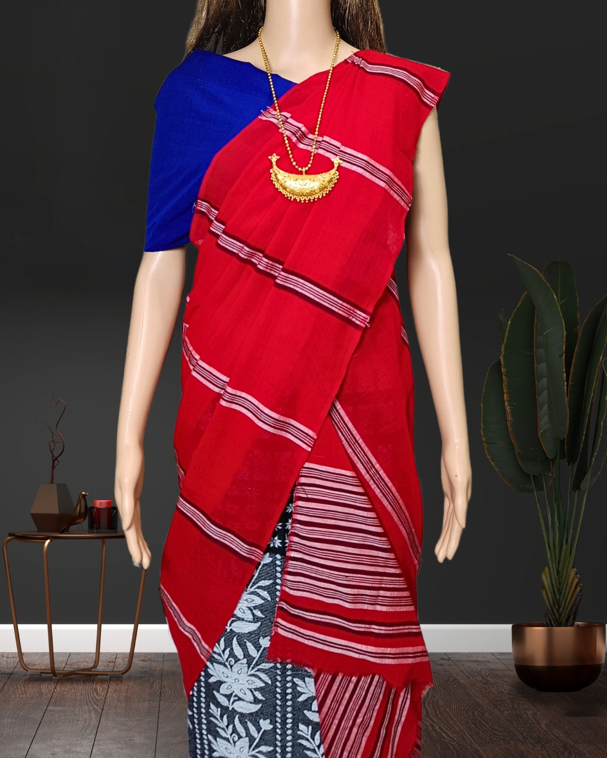 Ribi design padmini cotton single chadar - Red