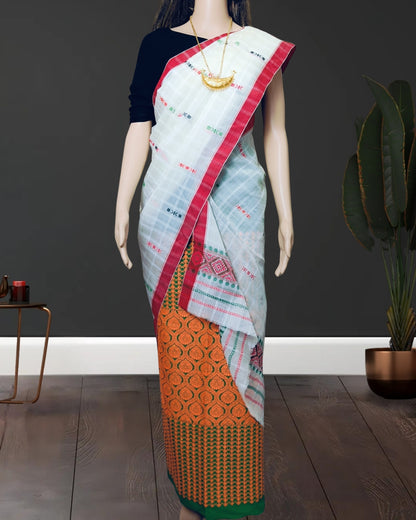 Semi nuni single sador - White