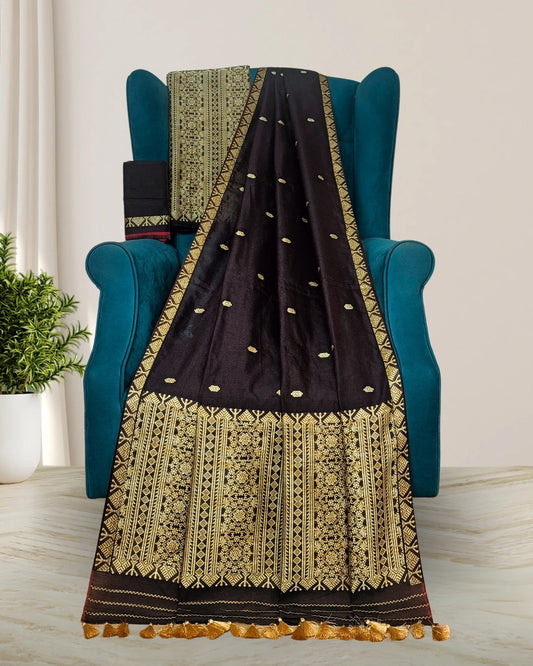 Staple cotton mekhela sador