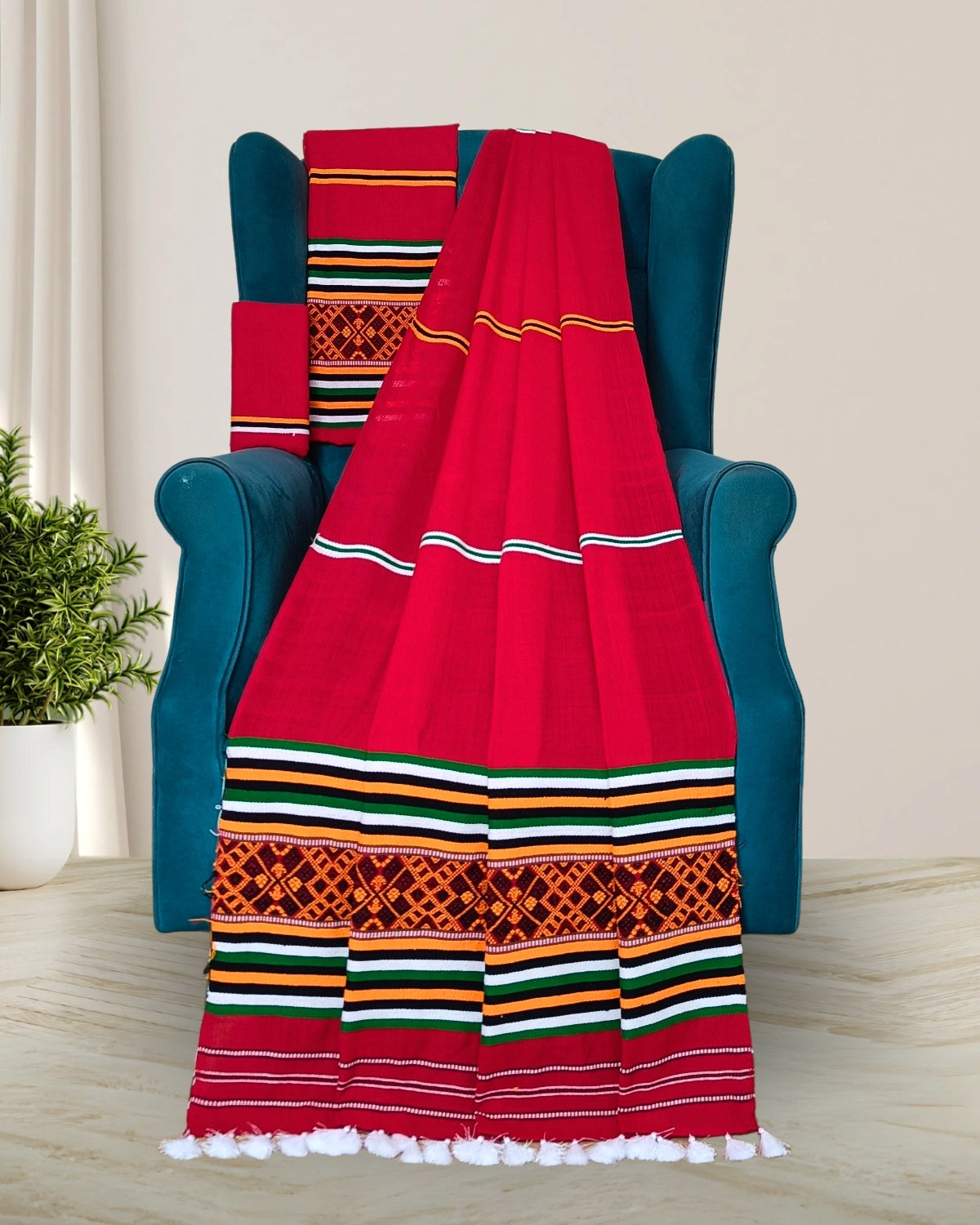 Ribi design Mising mekhela sador 