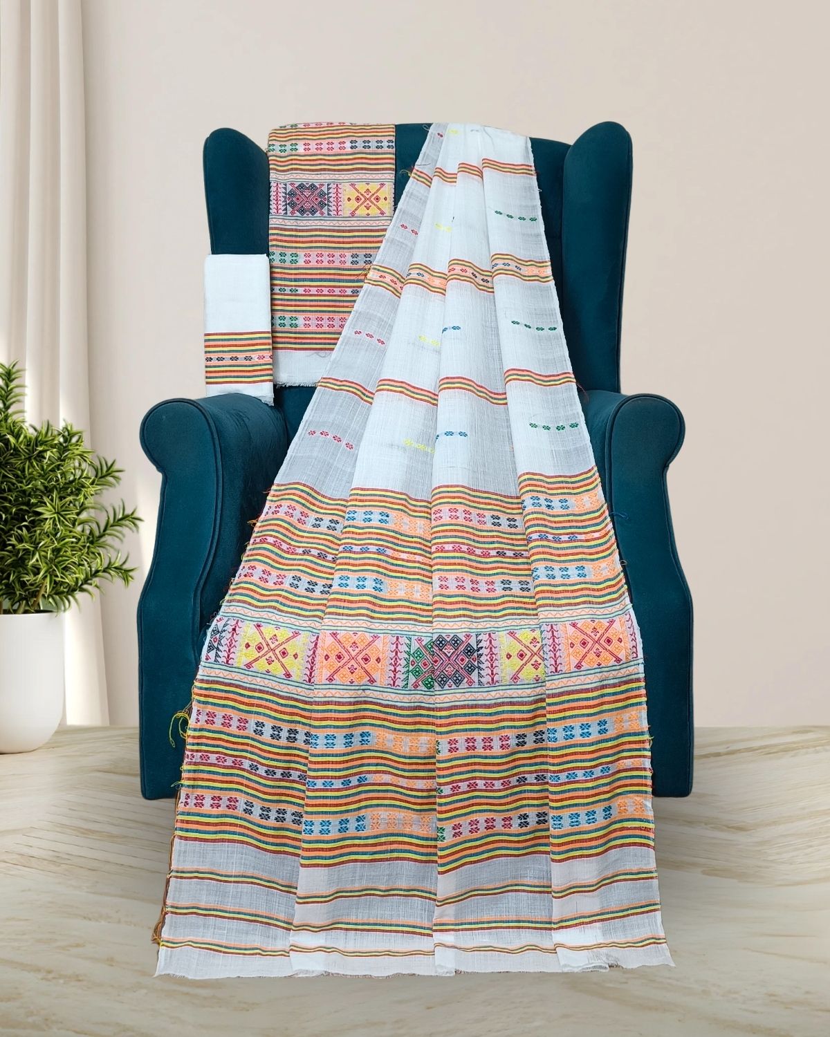 Ribi design Mising mekhela sador