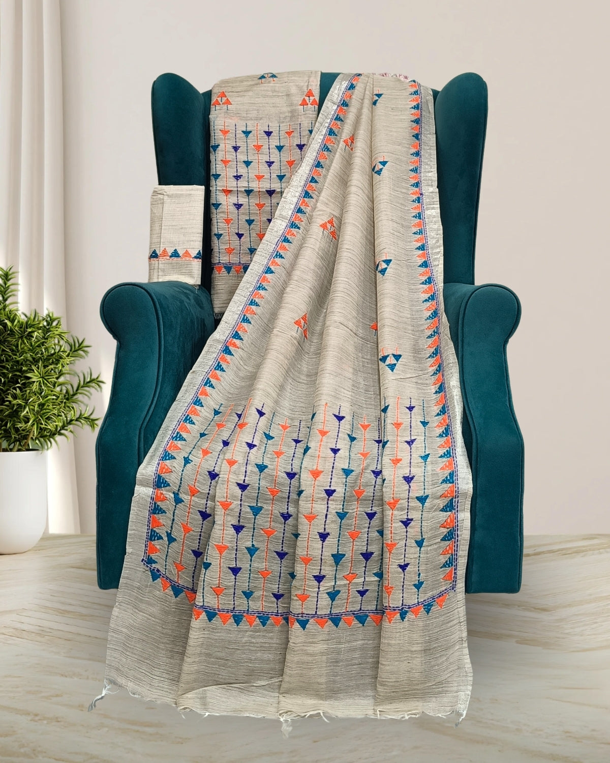 Khadi cotton mekhela sador