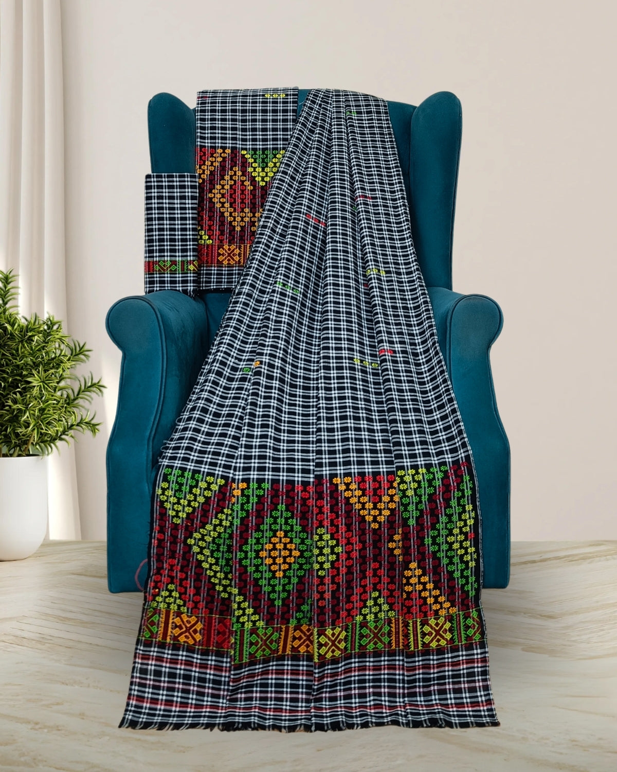 Pajok design Mising mekhela sador