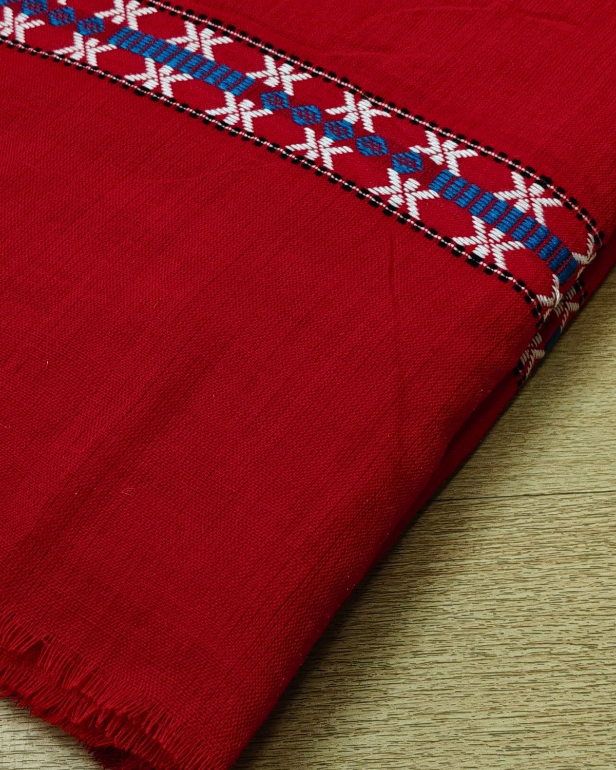Gero design Mising mekhela sador - Red