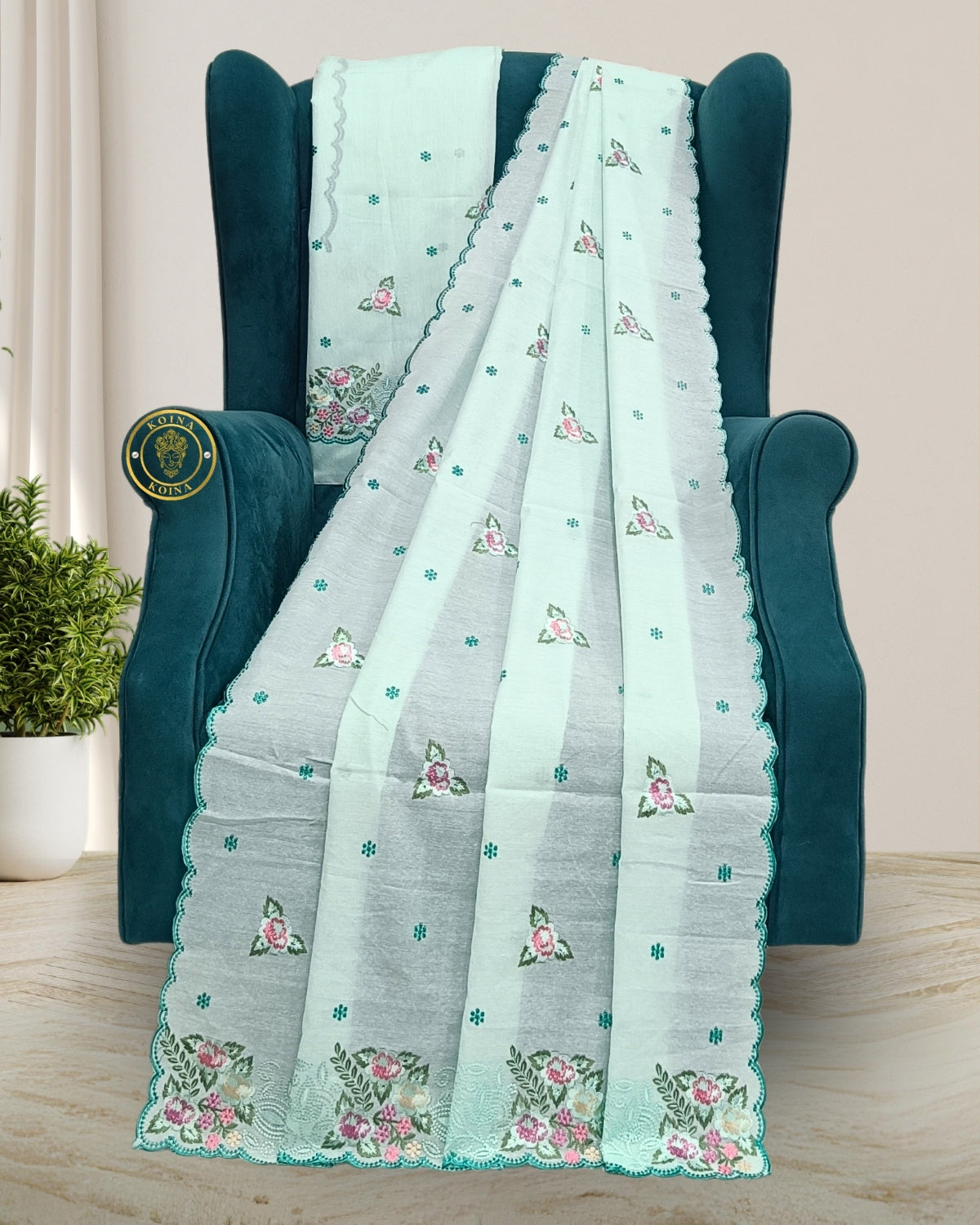 Cotton Embroidery Mekhela sador