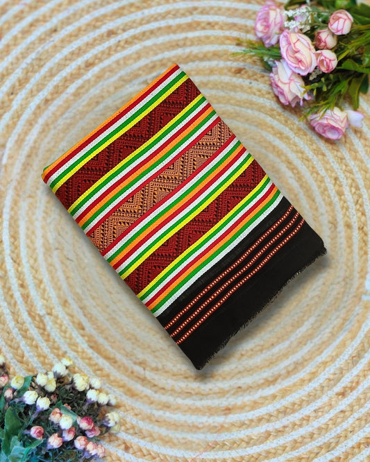 Ribi design Mising mekhela sador - Black