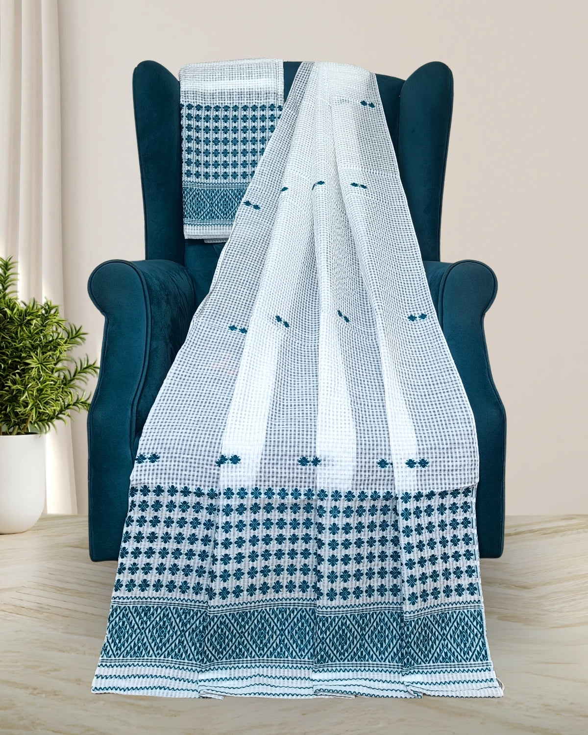 Pure nuni cotton mekhela sador