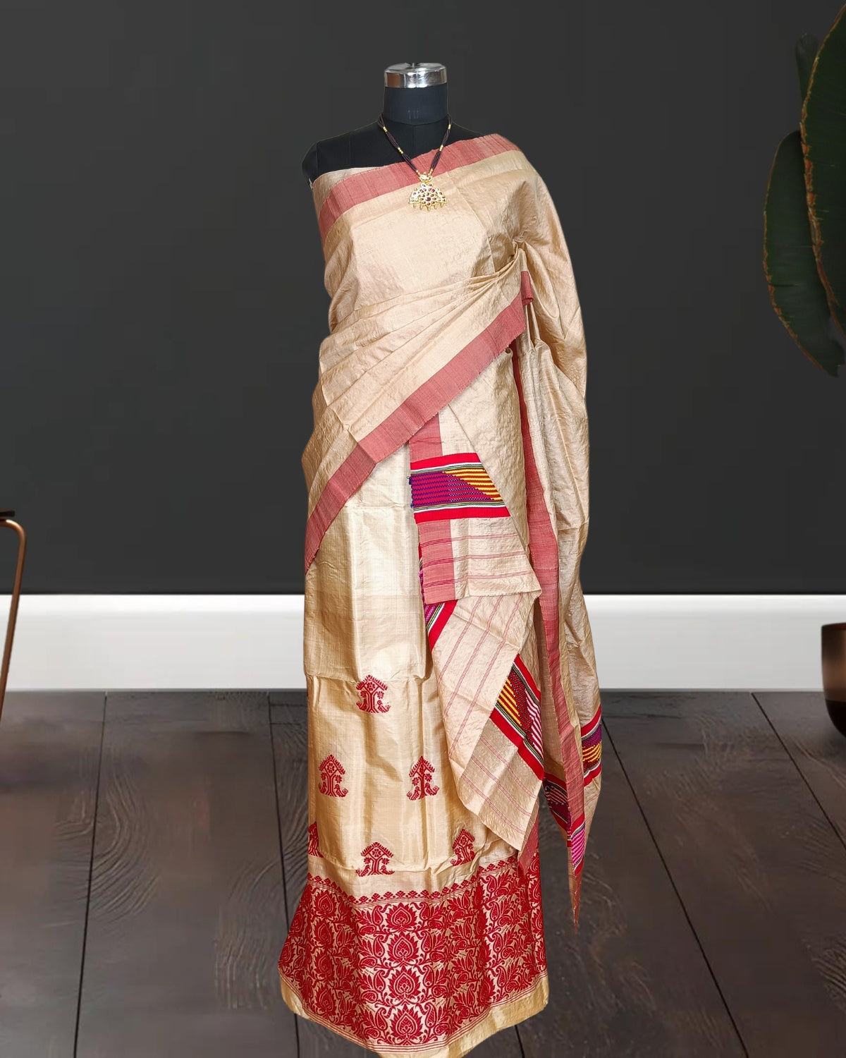 Tussar silk single sador 
