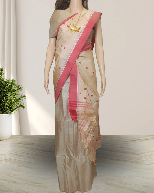 Tussar silk single sador