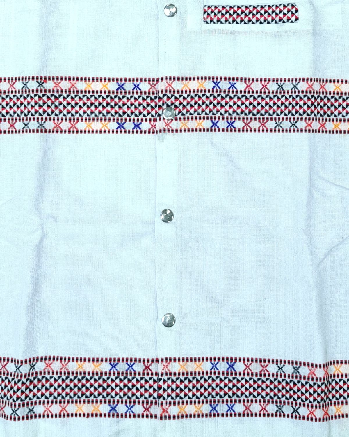 Pure white Mibu galuk - Mising tribal waist coat