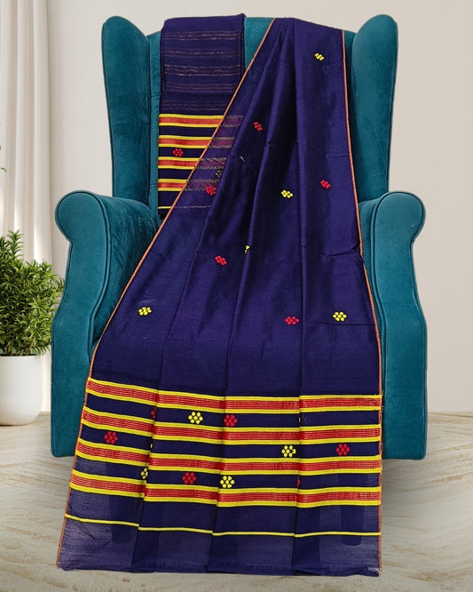 Staple cotton mekhela chadar