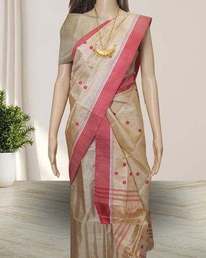Tussar silk single sador