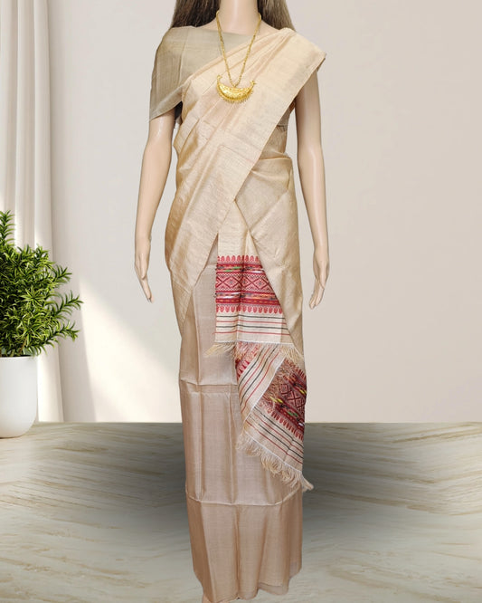 Pure tussar silk single sador