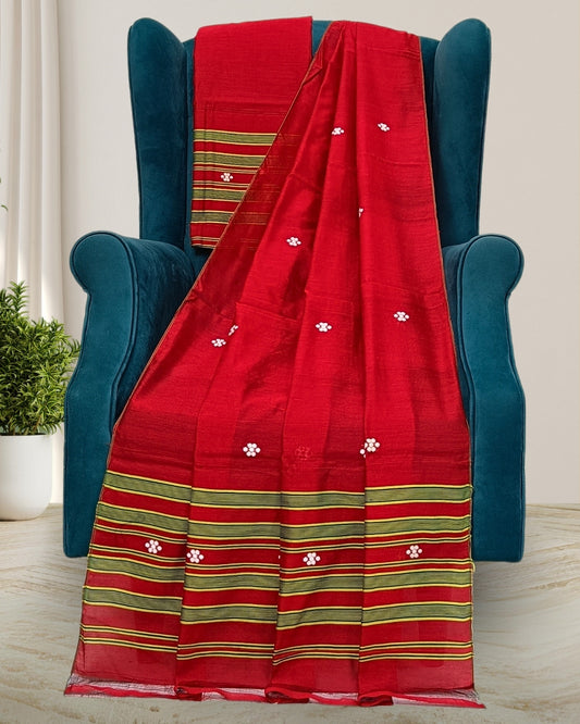 Staple cotton mekhela chadar