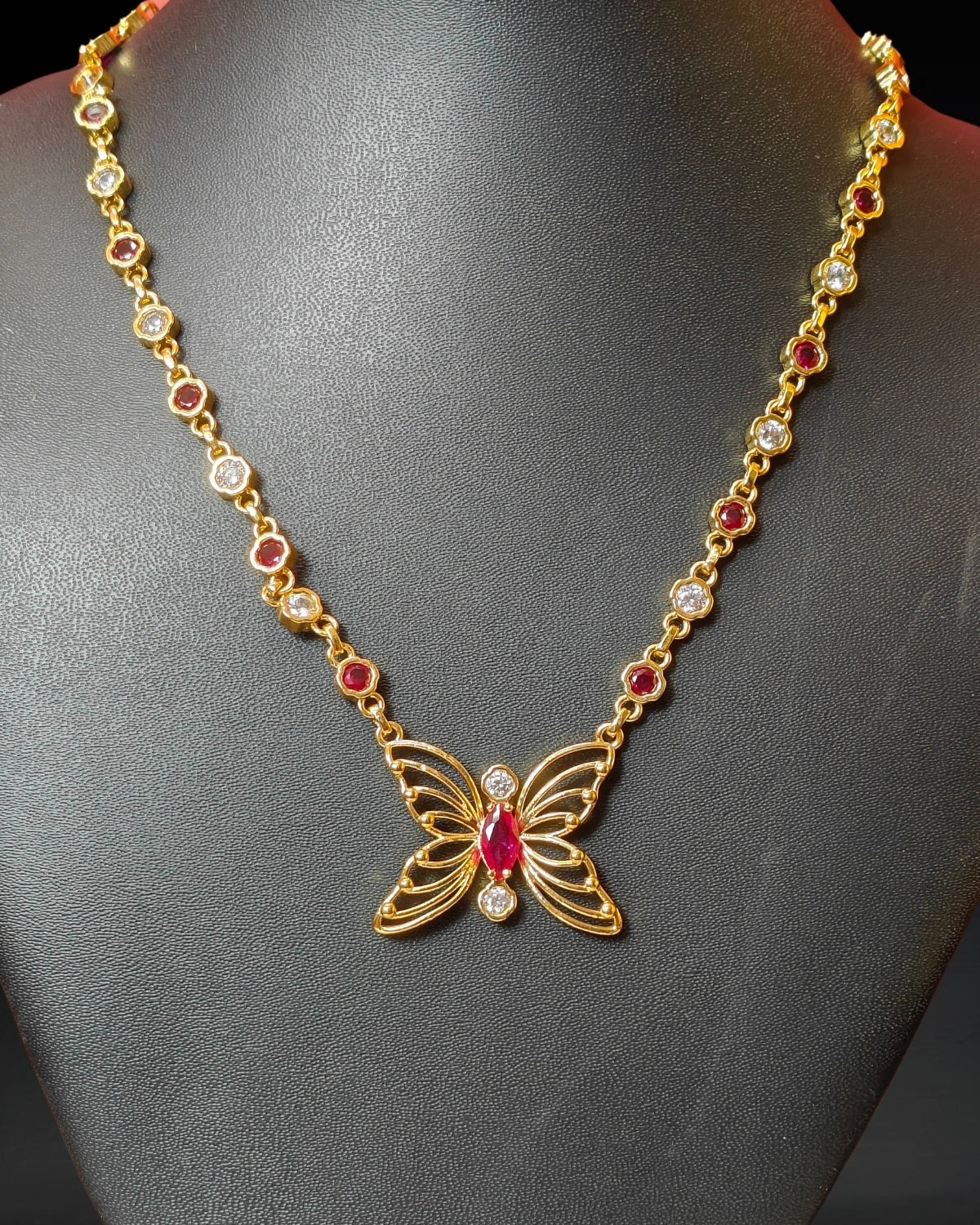 Stone Butterfly jewellery set