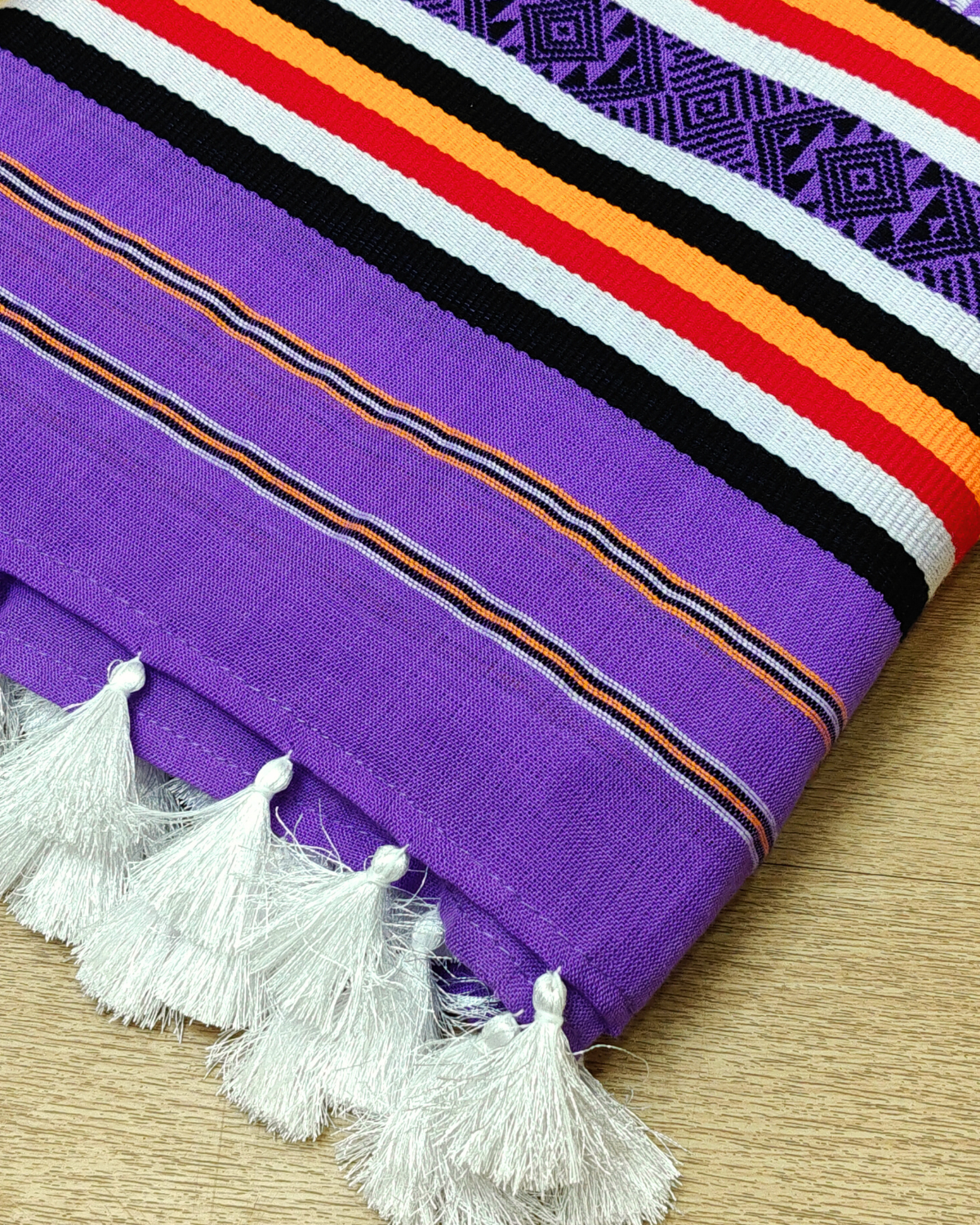 Ribi design Mising mekhela sador - Purple