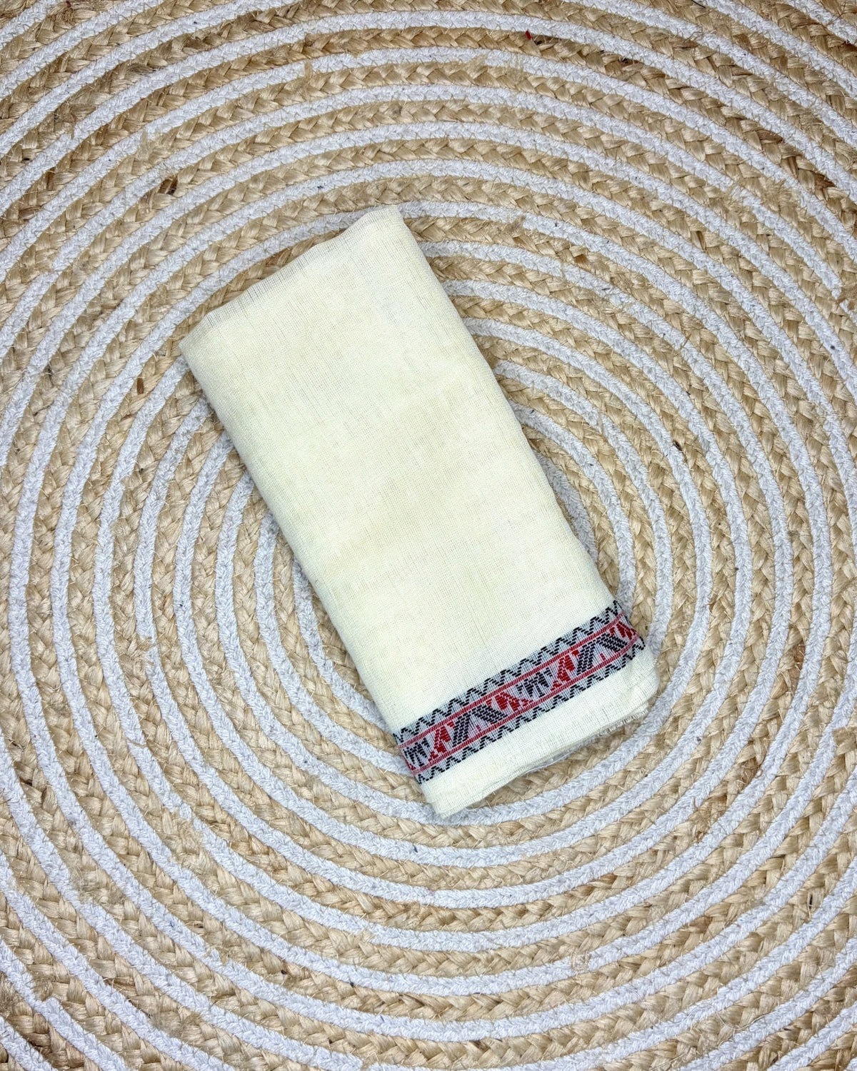 Semi nuni Mising mekhela sador- White