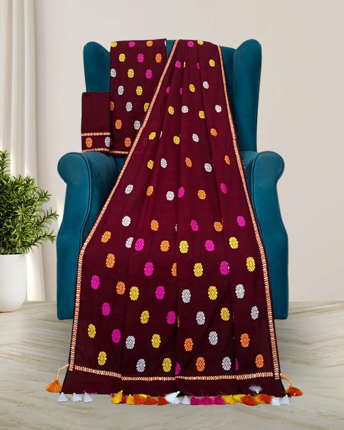 Orient cotton mekhela sador