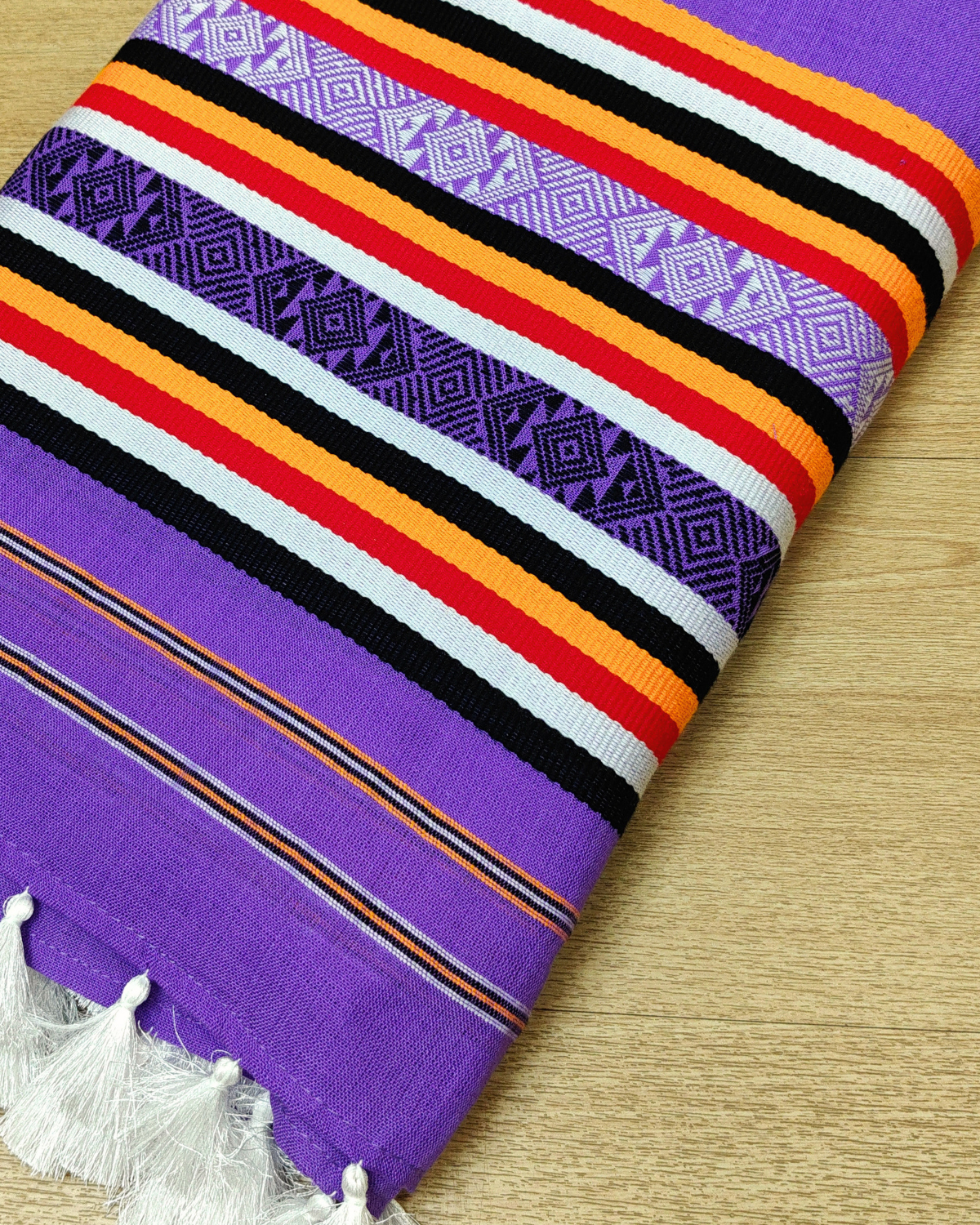 Ribi design Mising mekhela sador - Purple
