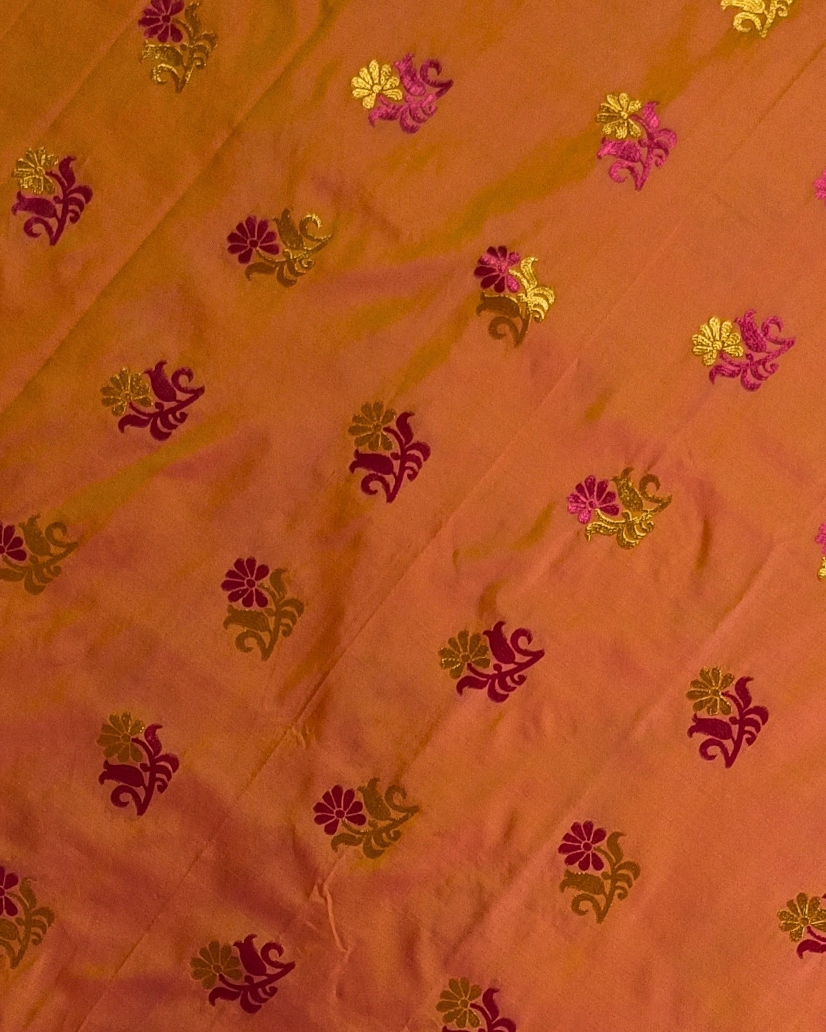 Semi paat mekhela sador with golden guna work