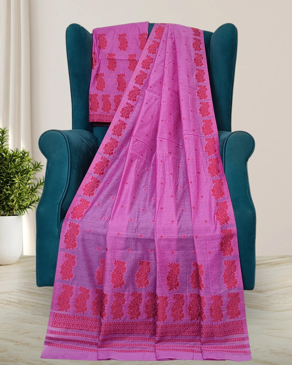 Raw silk mekhela sador