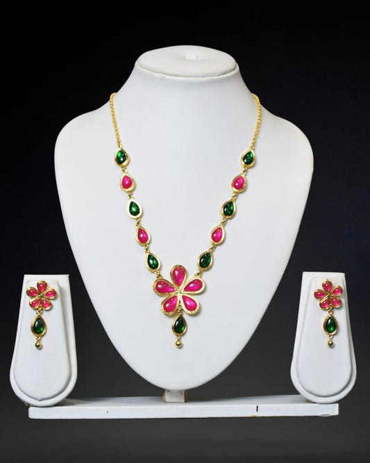 Flower design jewellery set