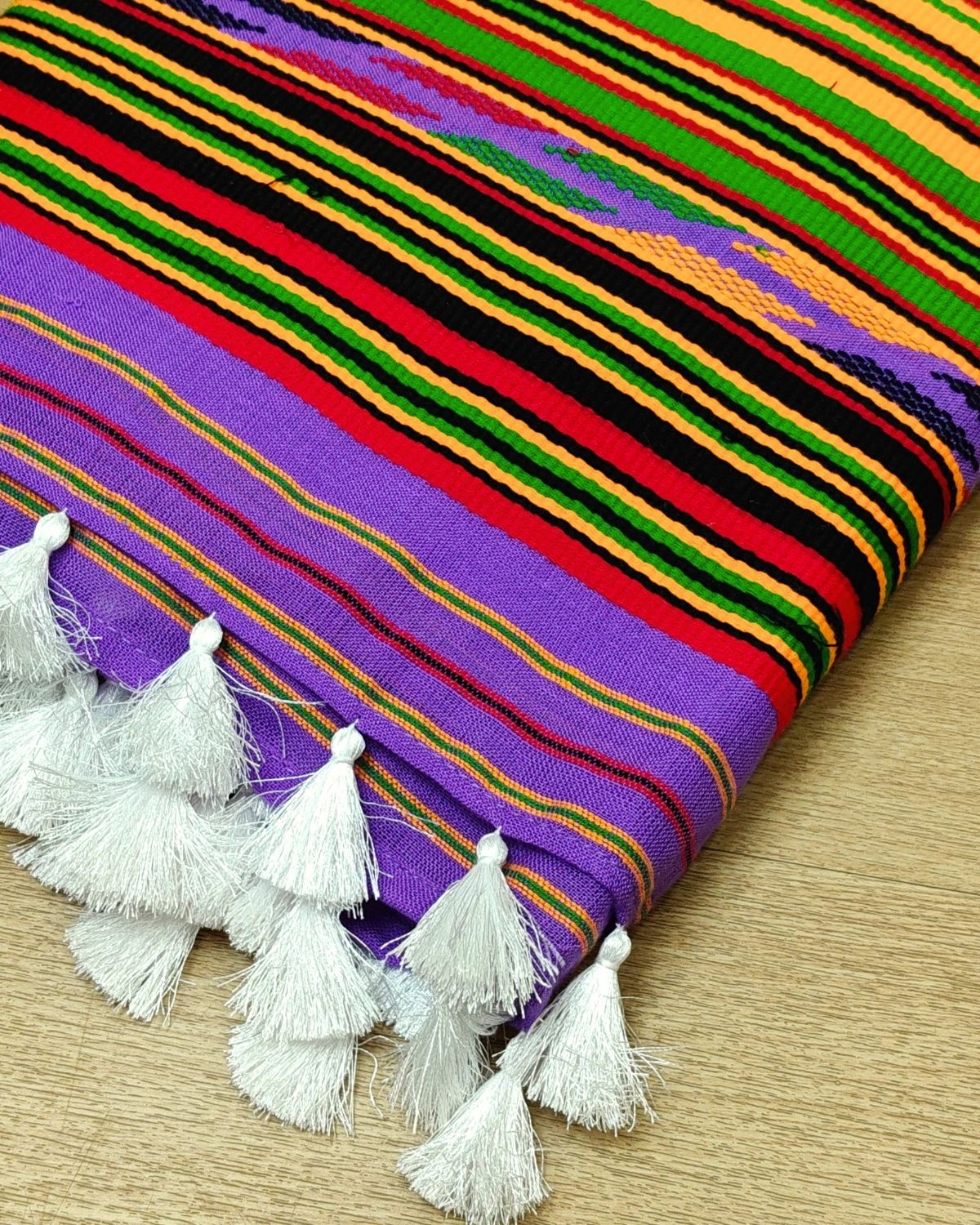 Ribi design Mising mekhela sador - Lavender