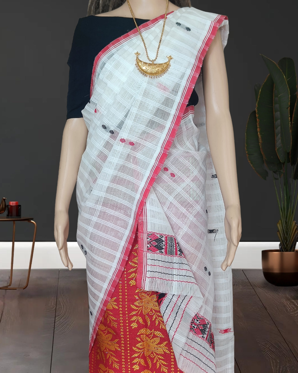 Semi nuni single sador - White