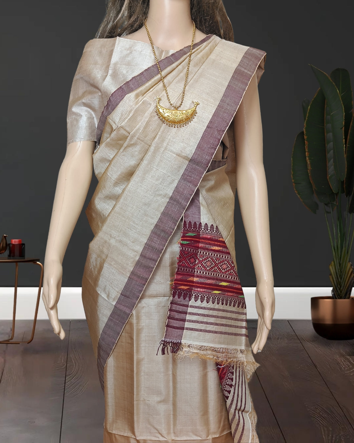 Pure tussar silk single sador