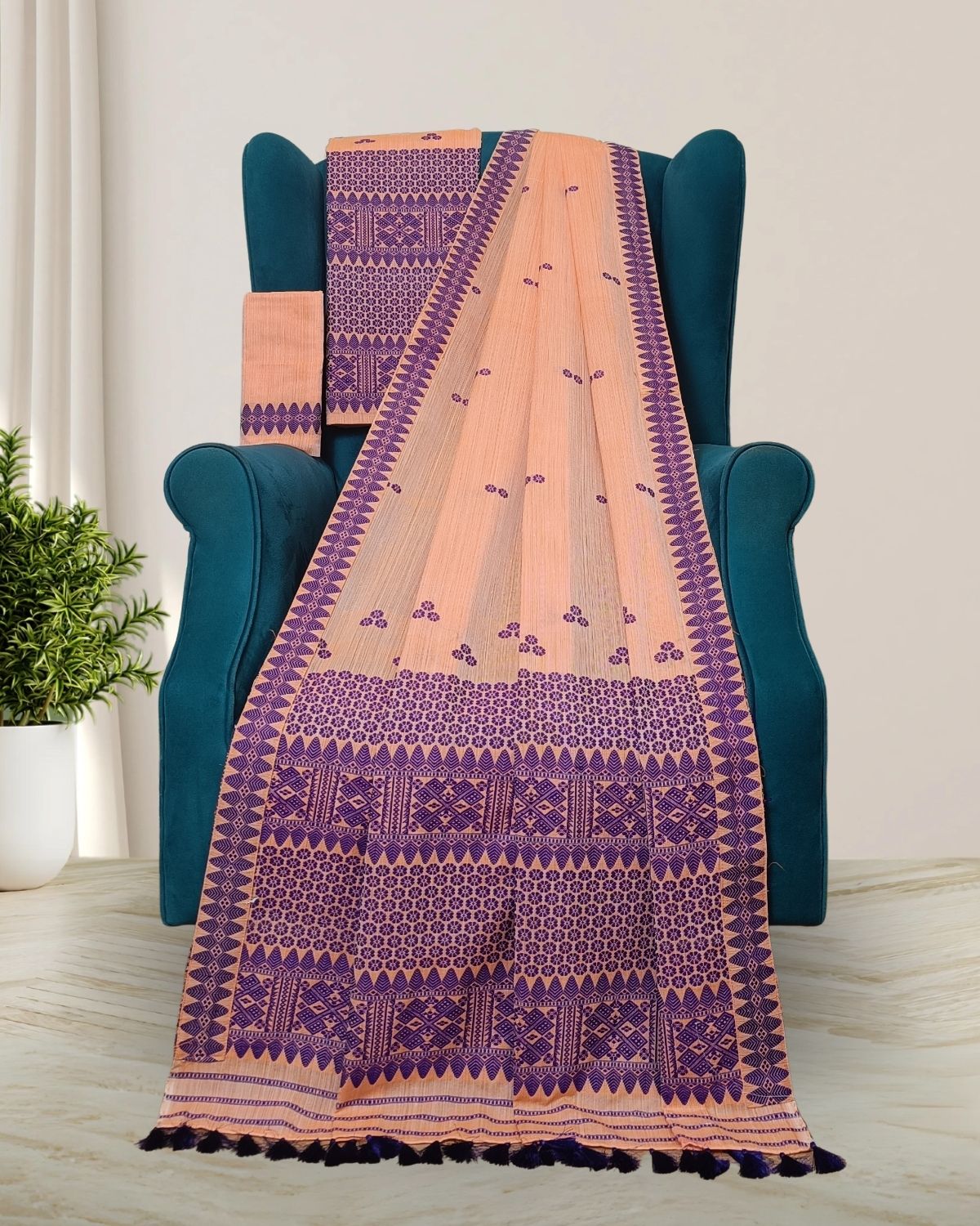 Pure cotton mekhela sador