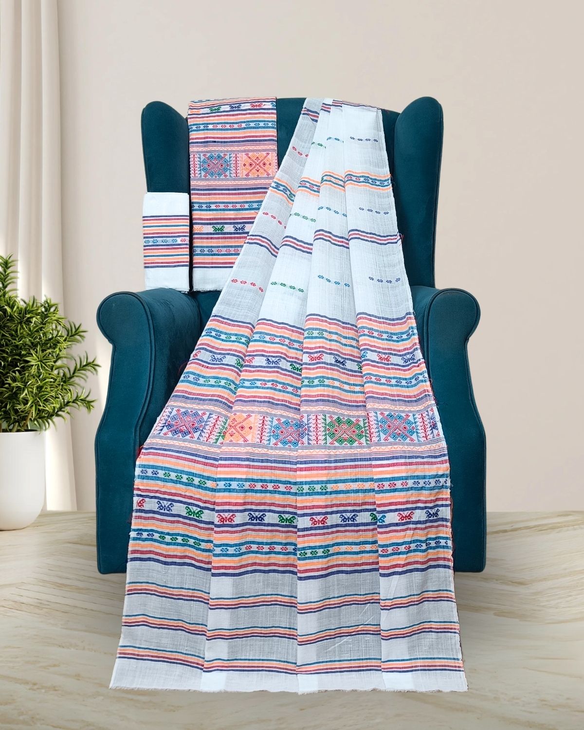 Ribi design Mising mekhela sador