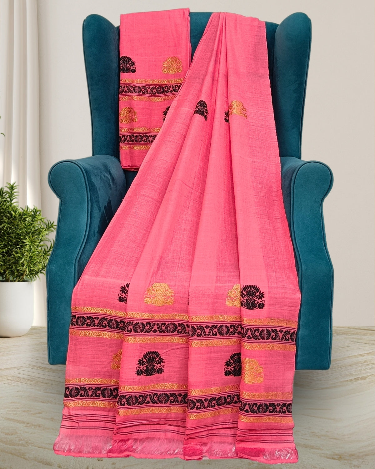 Merserised Cotton Mekhela Chador