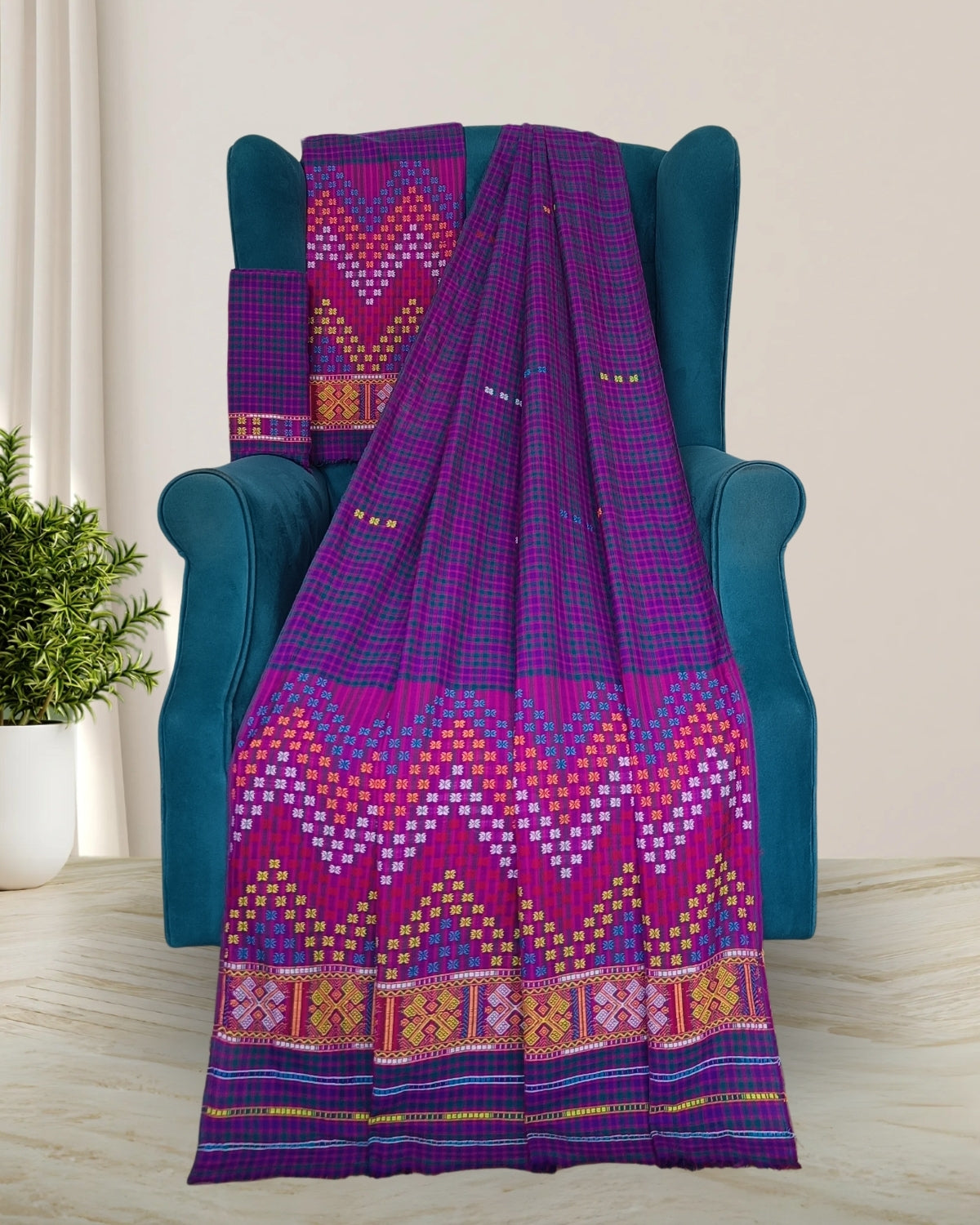 Pajok design Mising mekhela sador
